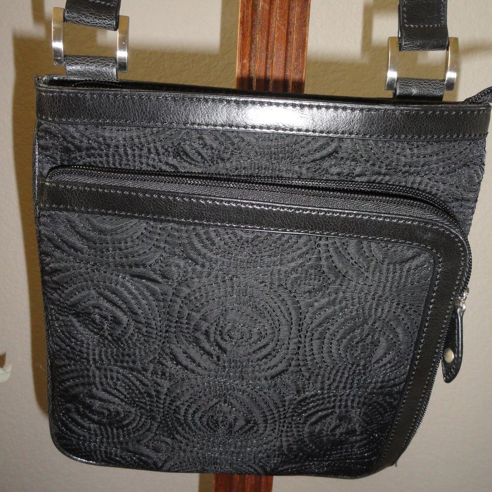 Coldwater Creek Black Quilted Handbag Purse